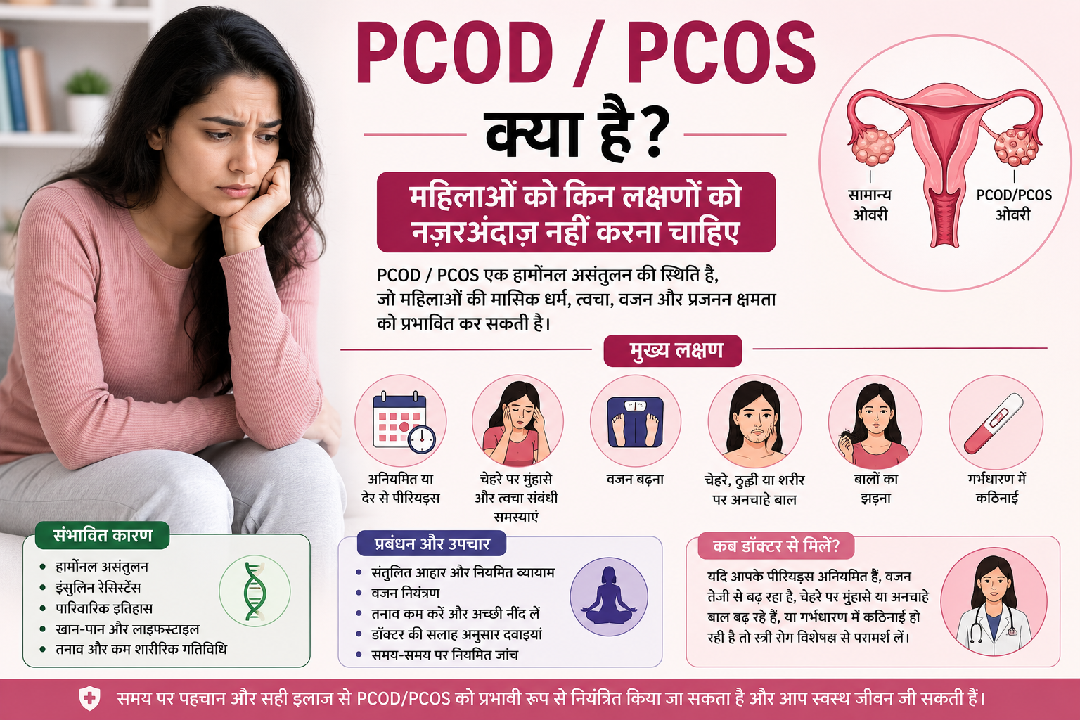 PCOD / PCOS क्या है? महिलाओं को किन लक्षणों को नज़रअंदाज़ नहीं करना चाहिए
